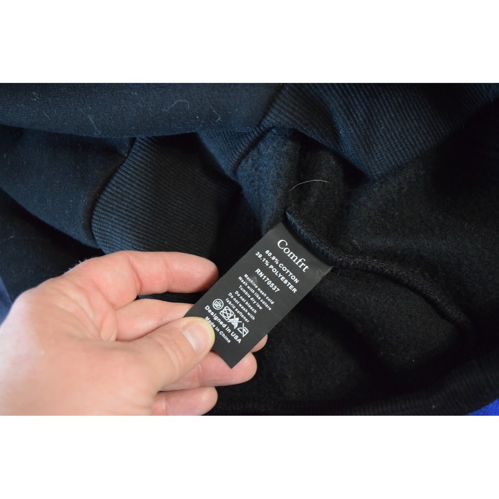 Comfrt Hoodie XL Black Oversized Fleece Logo Pullover Womens Loungewear - Picture 5 of 5